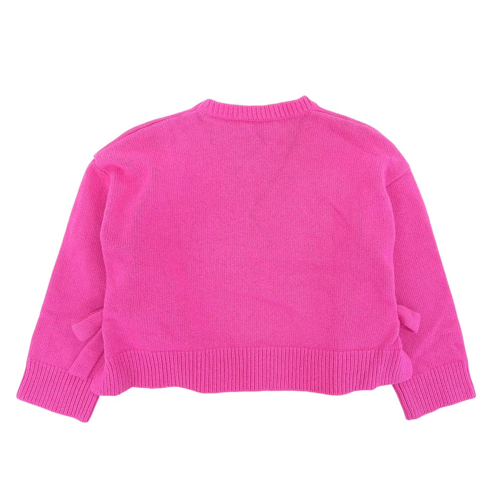 VALENTINO Virgin Wool Side Ribbon Knit Pullover Top Women's Pink XXS 1B0KC40R7KH 22AW