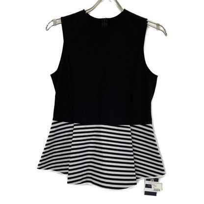 BORDERS at BALCONY BD2211-2D-15 Black Border Peplum Cut-and-Sew Top