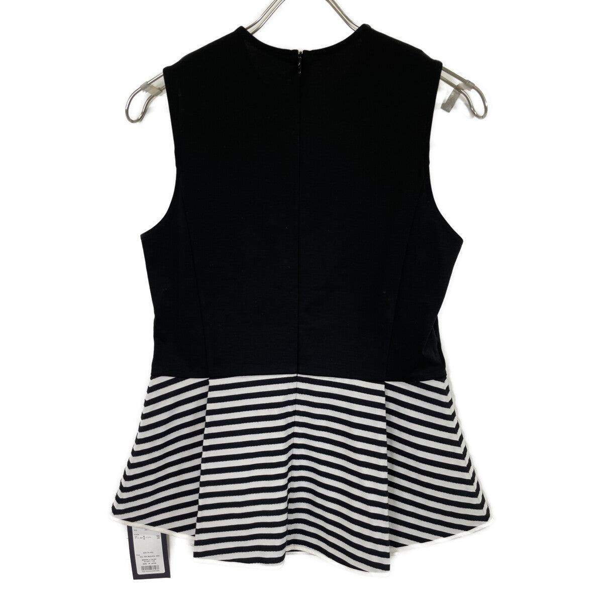 BORDERS at BALCONY BD2211-2D-15 Black Border Peplum Cut-and-Sew Top