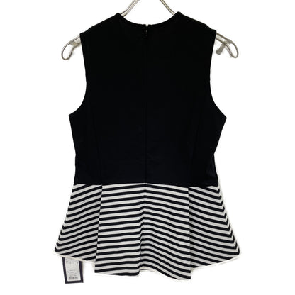 BORDERS at BALCONY BD2211-2D-15 Black Border Peplum Cut-and-Sew Top