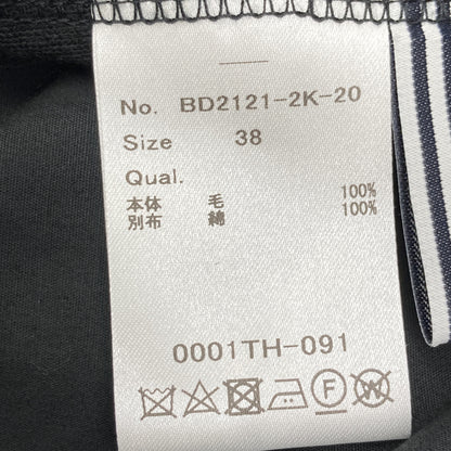 BORDERS at BALCONY ボーダーズアットバルコニー BD2121-2K-20 ブラック パッチ付きフレアスリーブマキシワンピース ワンピース