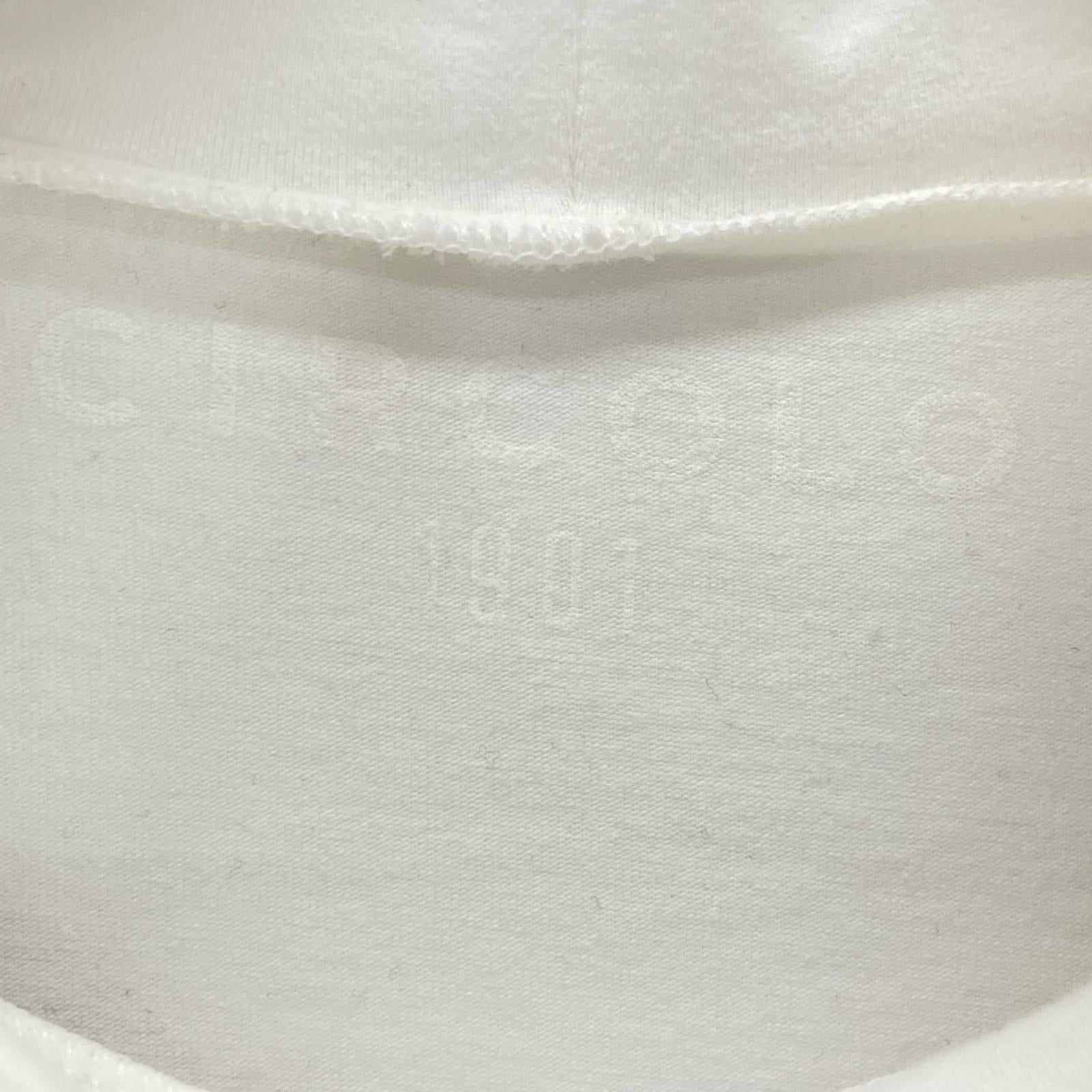 CN2364 ﾎﾜｲﾄ ｺｯﾄﾝ ﾓｯｸﾈｯｸﾈｯｸﾛﾝｸﾞｽﾘｰﾌﾞｶｯﾄｿｰ トップス M メンズ