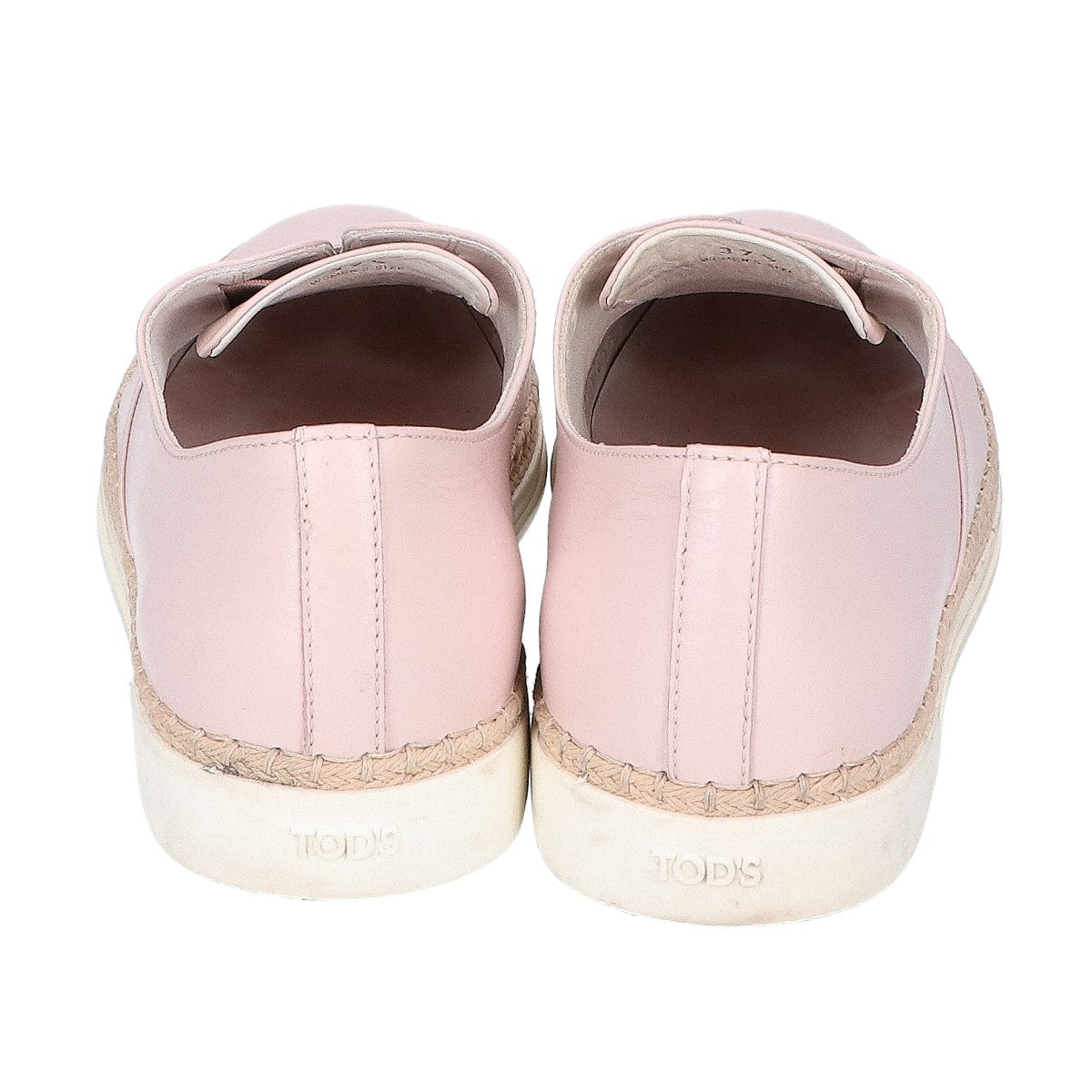 TOD'S 托德斯 皮革 中部松紧带草编鞋 37 1/2 女士