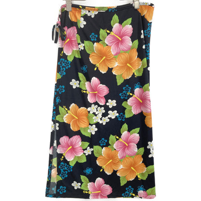 DOLCE&GABBANA Dolce & Gabbana G551/1330 Black x Multicolor Floral Pareo Skirt