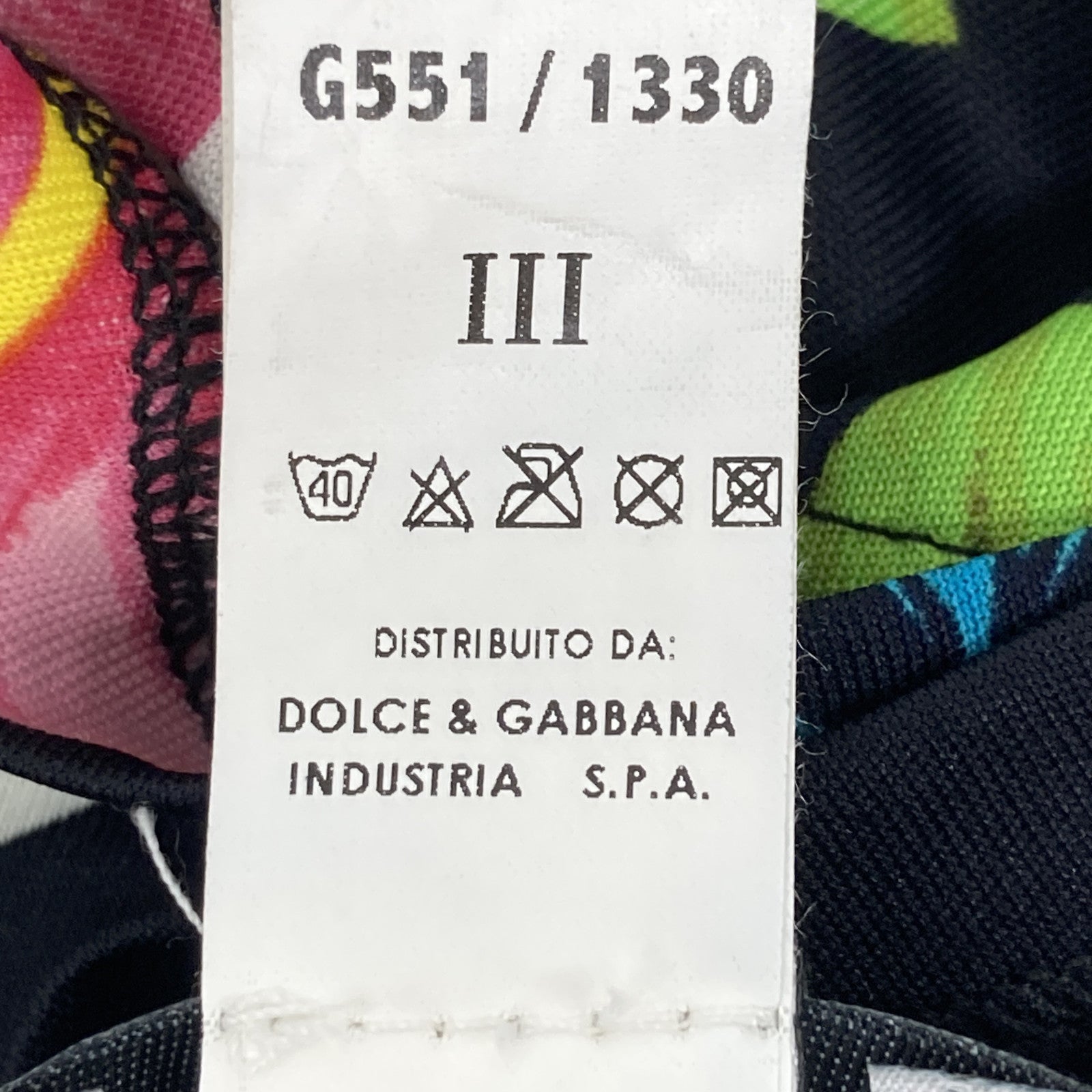 DOLCE&GABBANA Dolce & Gabbana G551/1330 Black x Multicolor Floral Pareo Skirt