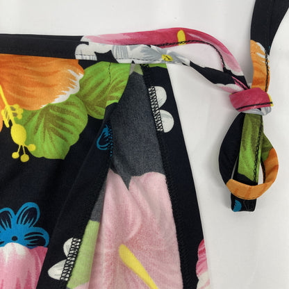 DOLCE&GABBANA Dolce & Gabbana G551/1330 Black x Multicolor Floral Pareo Skirt