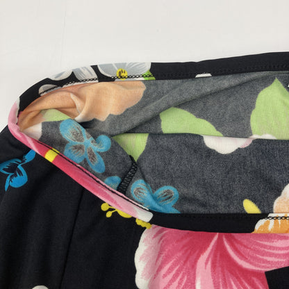 DOLCE&GABBANA Dolce & Gabbana G551/1330 Black x Multicolor Floral Pareo Skirt