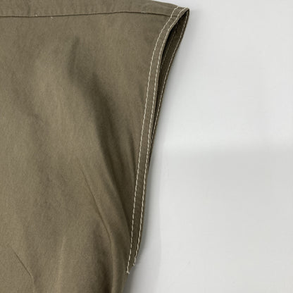 Tory Burch Khaki Sleeveless Belted Wrap Gathered Dress