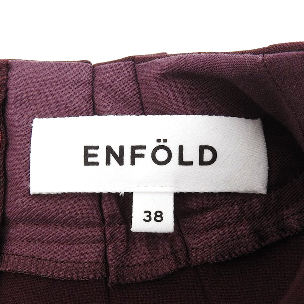 TUCK-NECK PULLOVER Rayon Blend Top, Women's, Bordeaux, 38, 300HA230-0021, 24AW, Top, 38, Women's