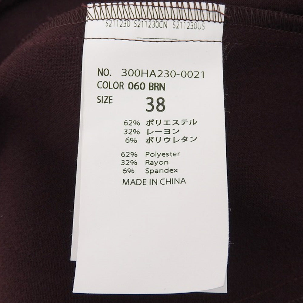 TUCK-NECK PULLOVER Rayon Blend Top, Women's, Bordeaux, 38, 300HA230-0021, 24AW, Top, 38, Women's