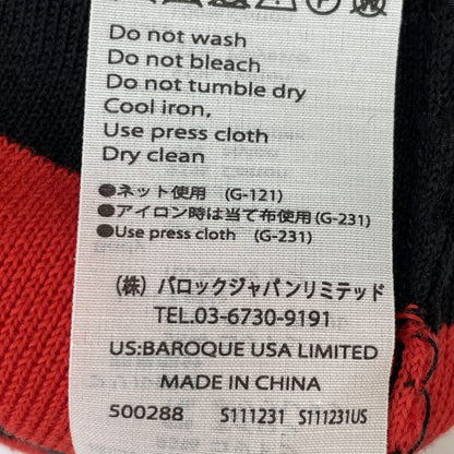 nagonstans ナゴンスタンス 470GA170-1680 レッド×ブラック コットン FRILL BORDER PULL OVER トップス