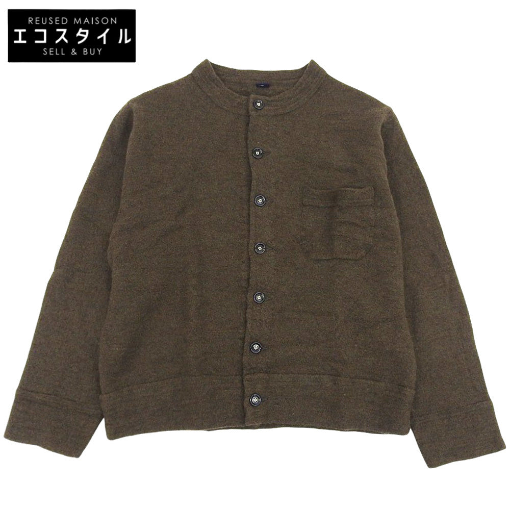 45R フォーティファイブ アール 美品 アルル縮絨のプティカーディガン レディース 3 カーキ 71180024 トップス 3