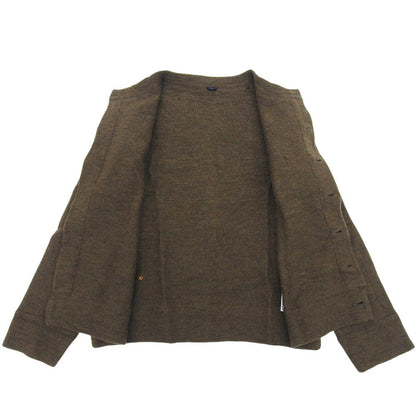 45R フォーティファイブ アール 美品 アルル縮絨のプティカーディガン レディース 3 カーキ 71180024 トップス 3