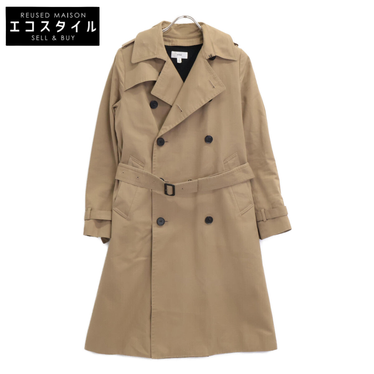 164-17005 Double-Breasted Belted Trench Coat with Wool Liner, Coat 2, Women's