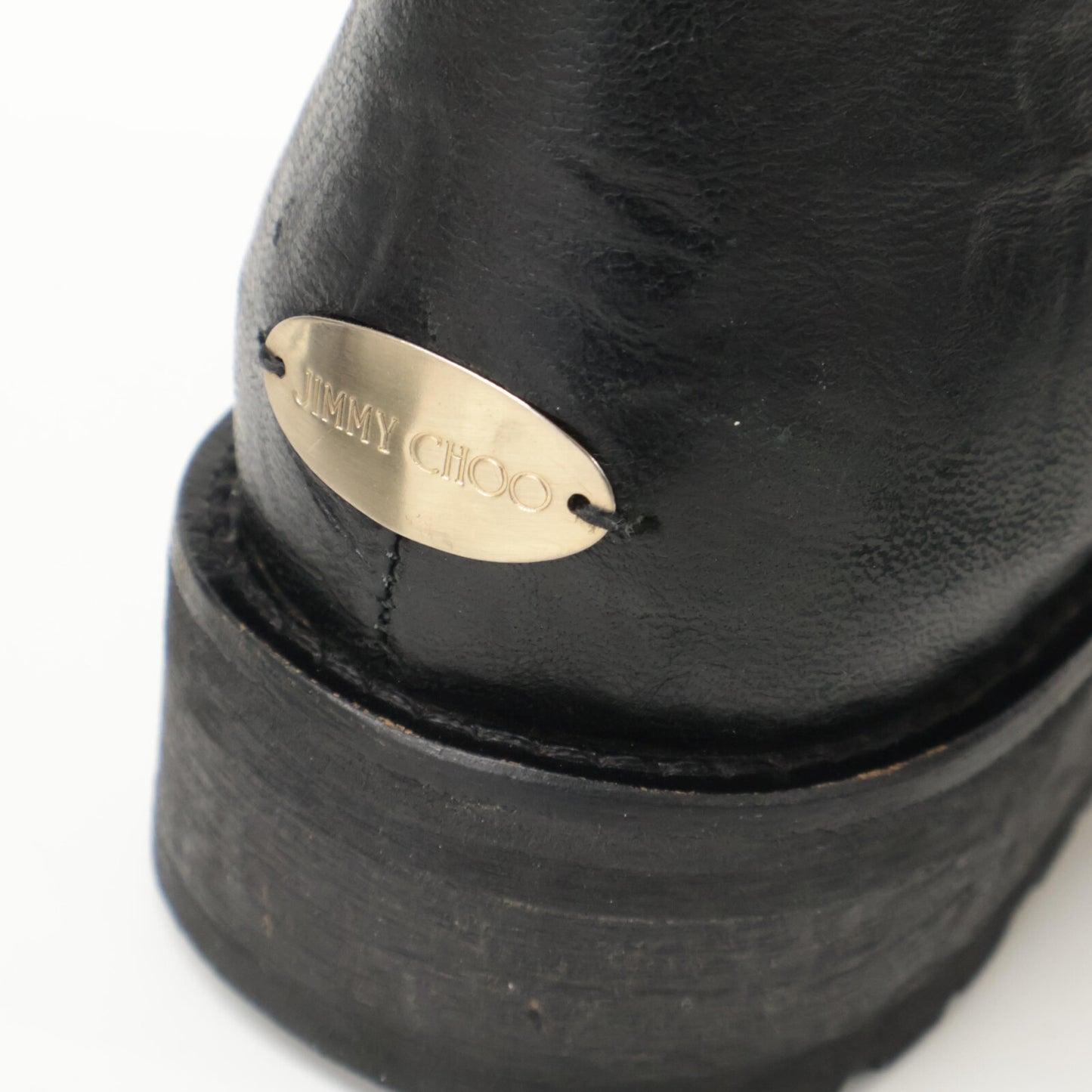 JIMMY CHOO Youth Short Engineer Boots Shoes 34 1/2 Ladies