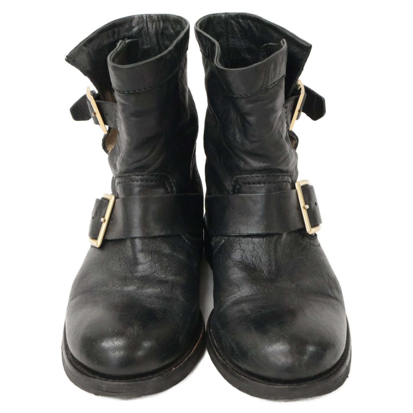 JIMMY CHOO Youth Short Engineer Boots Shoes 34 1/2 Ladies
