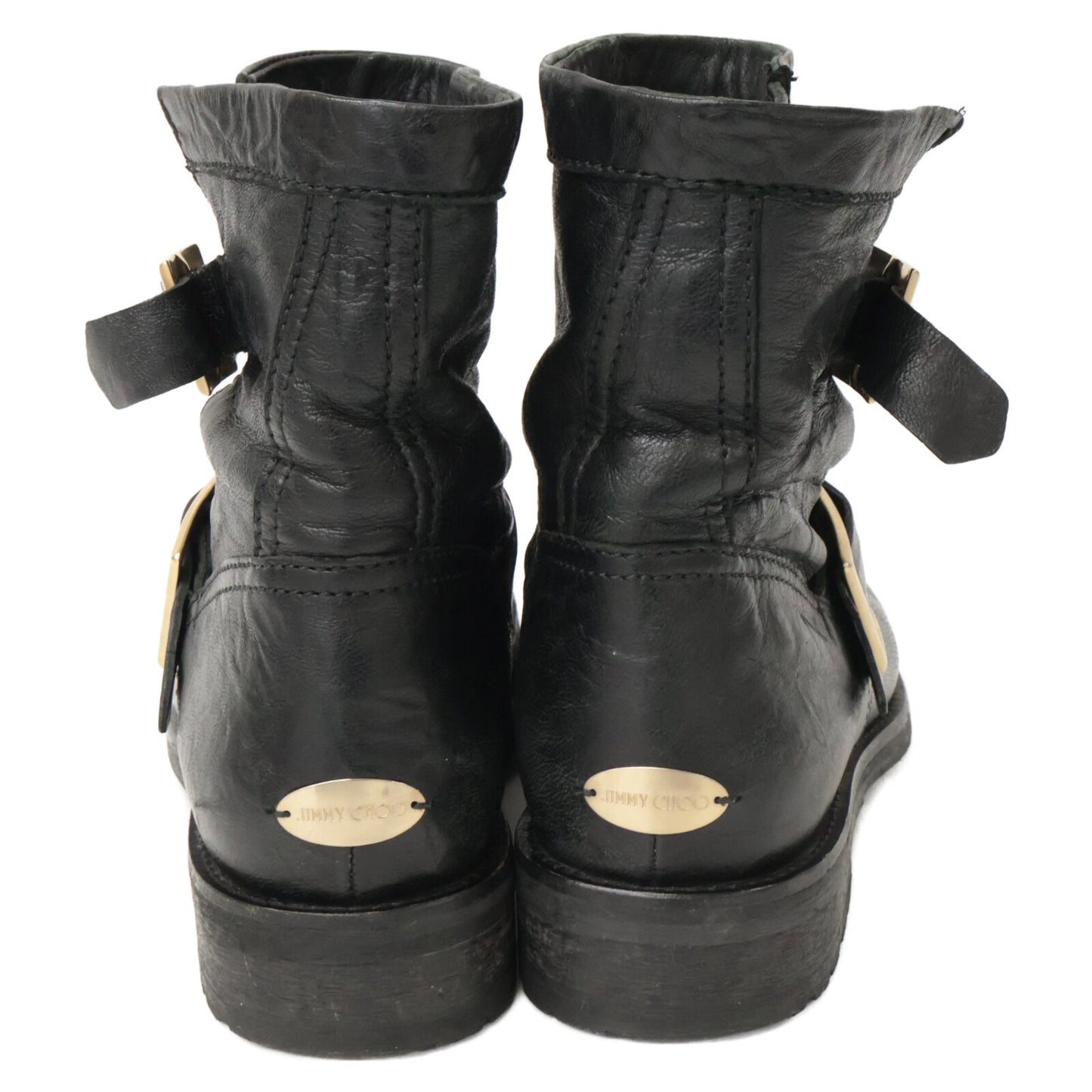 JIMMY CHOO Youth Short Engineer Boots Shoes 34 1/2 Ladies