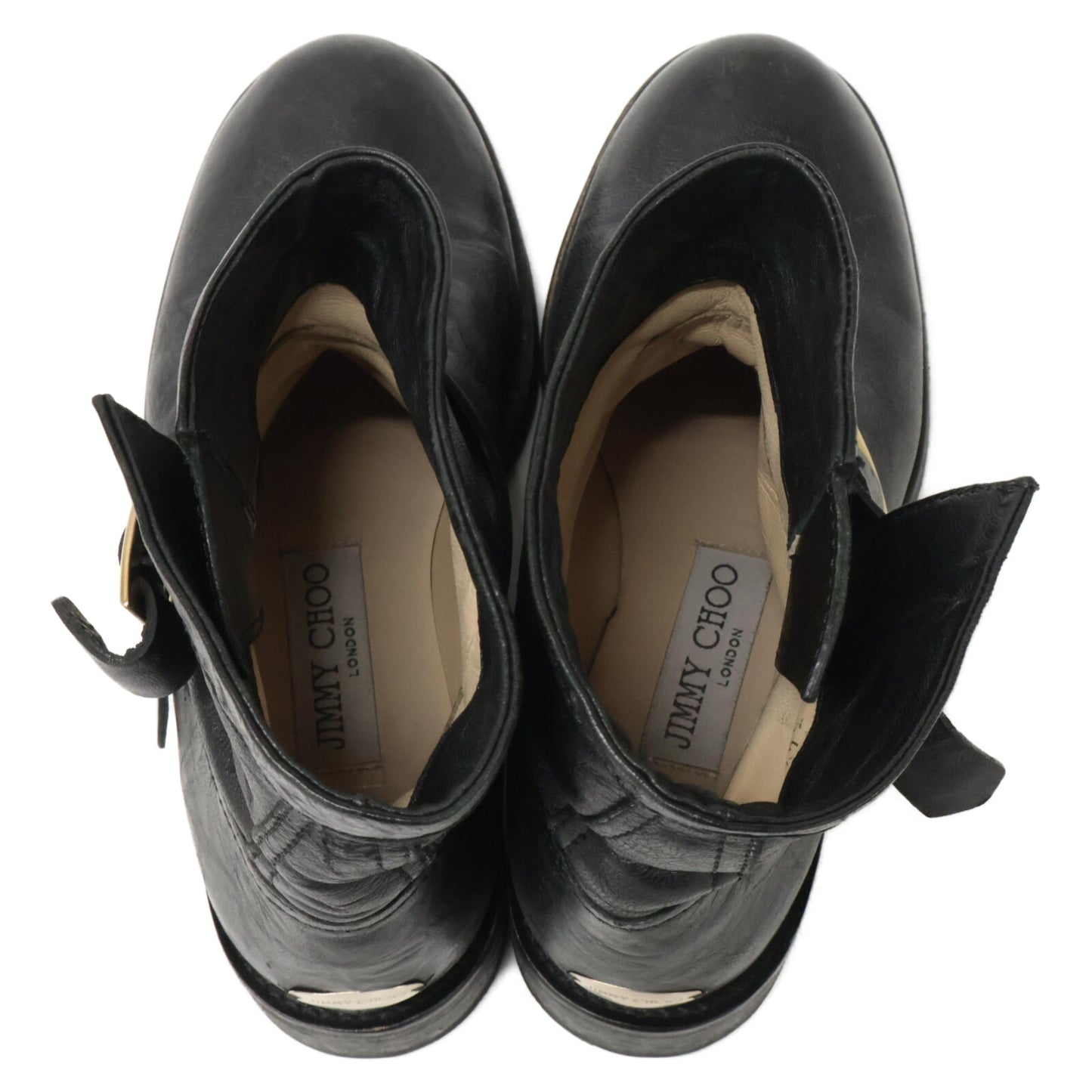 JIMMY CHOO Youth Short Engineer Boots Shoes 34 1/2 Ladies