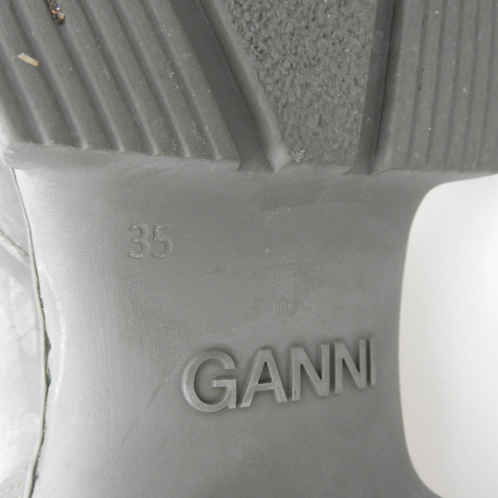 GANNI ガニー リサイクルラバーカントリーブーツ シューズ レディース カーキ 35 シューズ
