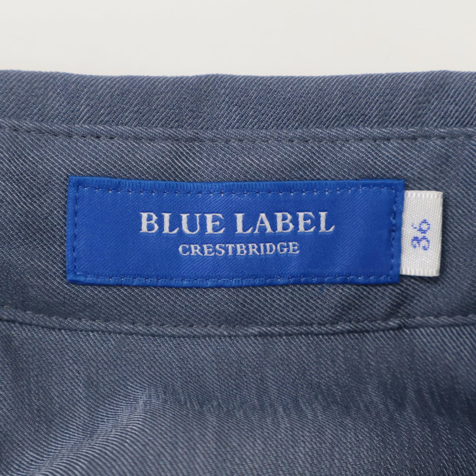 BLUE LABEL CRESTBRIDGE 蓝标克雷斯特布里奇 24年款 蓝色竹节府绸斜纹连衣裙