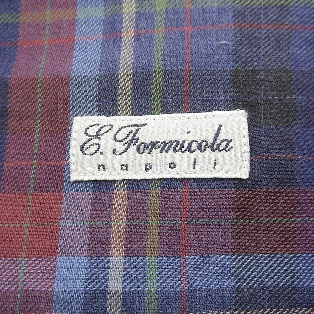 ERRICO FORMICOLA Errico Formicola 九成新 格纹 棉 纽扣领衬衫 上衣 男士 多色 37 上衣 37