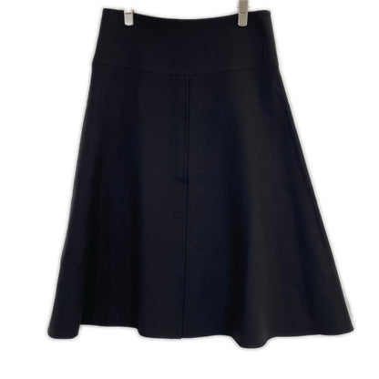 CYCLAS Cyclas 1-05-02-2080 Black 100% Wool Back Zip Medium Flare Skirt Skirt 38