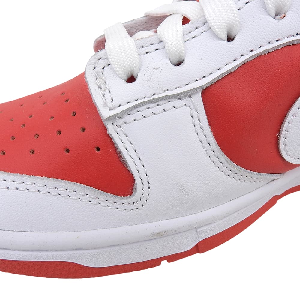 NIKE ナイキ 美品 DUNK LOW スニーカー シューズ メンズ チャンピオンシップレッド ホワイト 25.5cm シューズ 7.5(US)