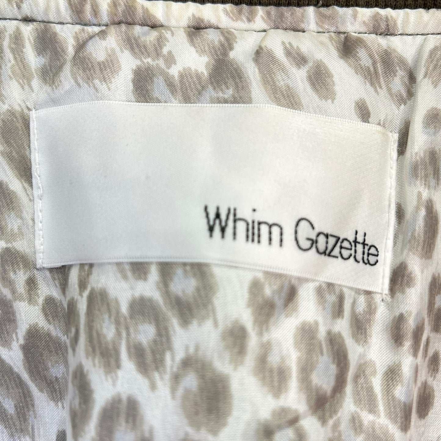 Whim Gazette WGZ1022108A0002 Khaki Nylon Vintage-Processed MA-1 Zip Blouson Jacket F