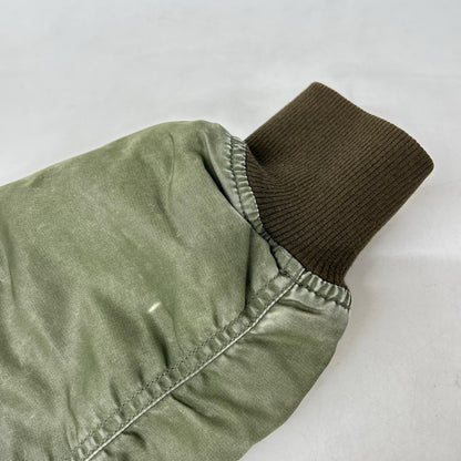 Whim Gazette WGZ1022108A0002 Khaki Nylon Vintage-Processed MA-1 Zip Blouson Jacket F