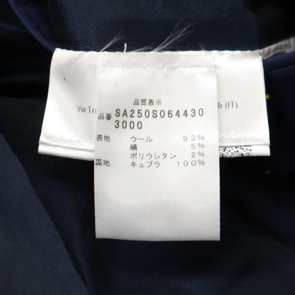 Sartorio サルトリオ SA250S064430 蓝色 羊毛×真丝 侧开衩 两粒扣夹克/锥形裤套装 外套