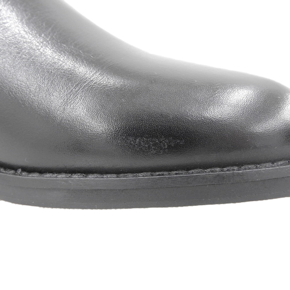 Like New Leather Low Heel Ankle Boots Women's Black 35 1/2 Shoes 35.5 Women's