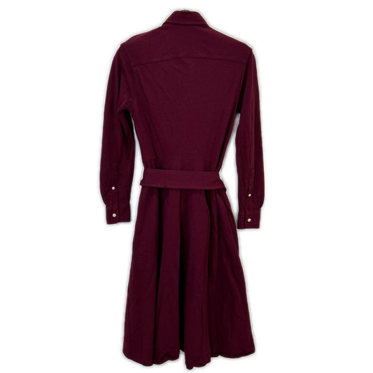 23 years Red Kanoko Long Sleeve Polo Shirt One-Piece Dress XS Ladies