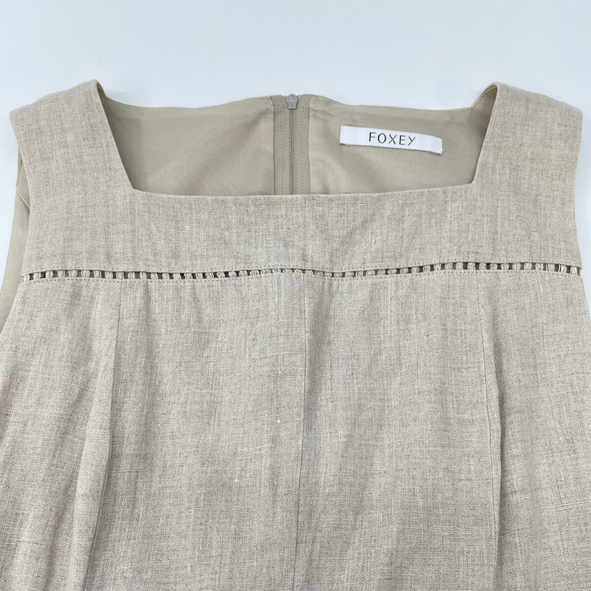 FOXEY Foxey Beige Linen Provence Dress