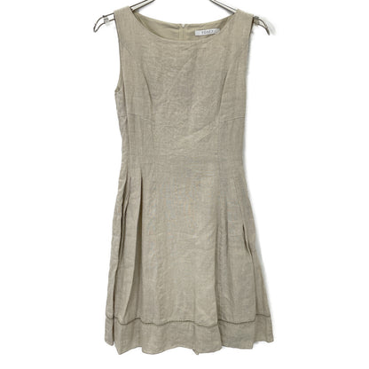 FOXEY Beige Linen Canelé Dress