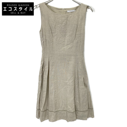 FOXEY Beige Linen Canelé Dress