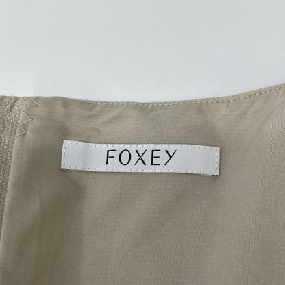 FOXEY Beige Linen Canelé Dress