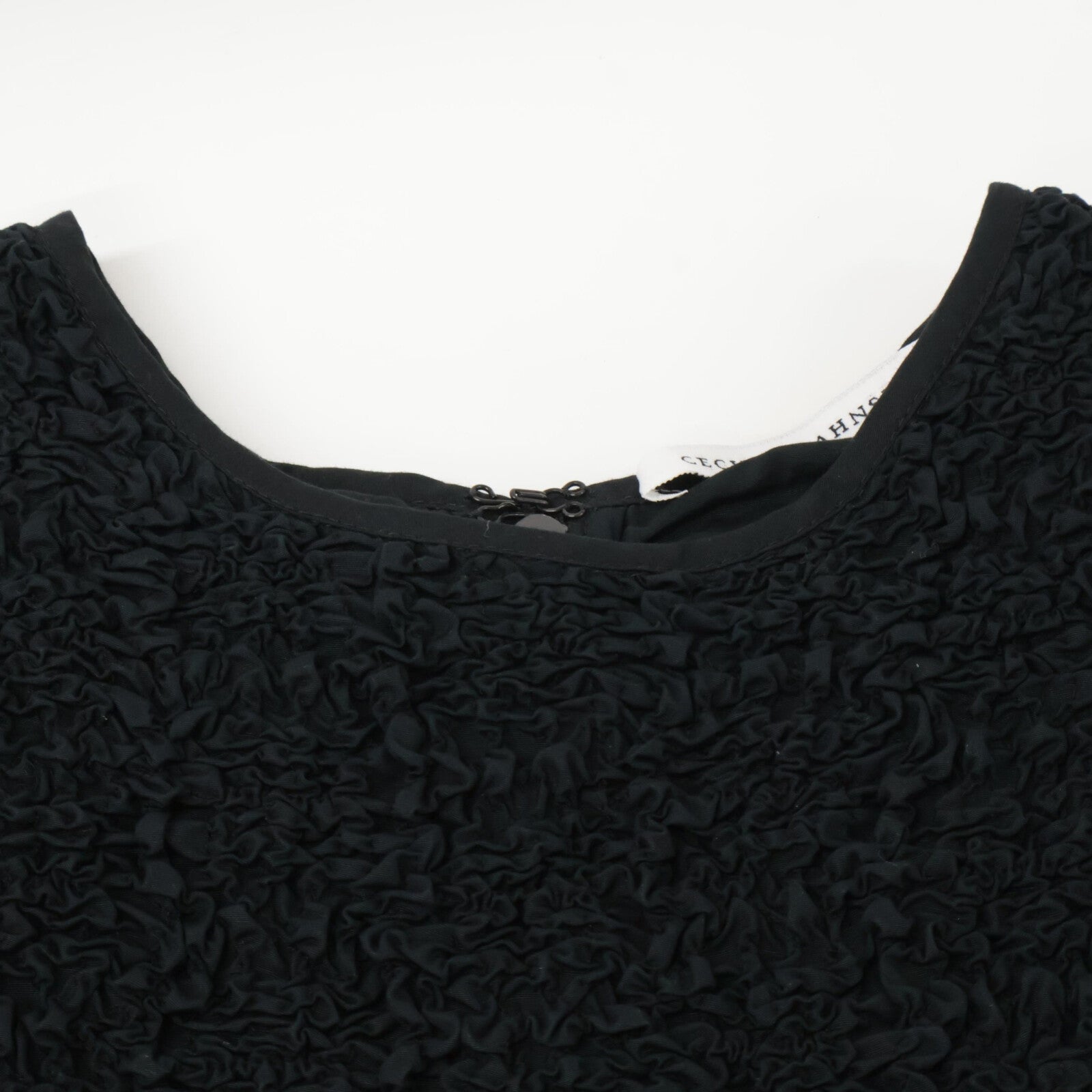 Cecilie Bahnsen Black Carlotta Ruffled Cotton-Blend Poplin Top