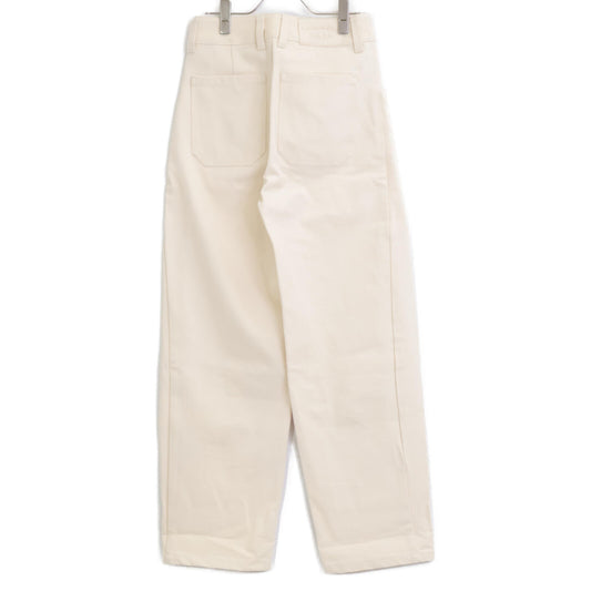 BEIGE Basic Wide Tapered Denim Pants Bottoms O Women's