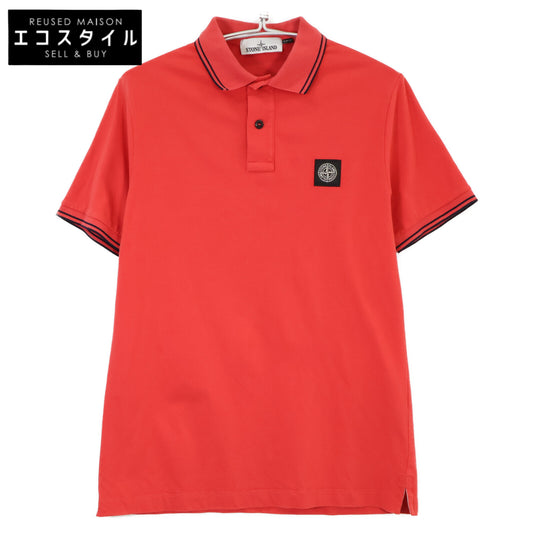 STONE ISLAND Pique Slim Fit Square Logo Short Sleeve Polo Shirt Top