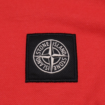STONE ISLAND 石岛 鹿皮绒 修身方领标志短袖Polo衫 上衣
