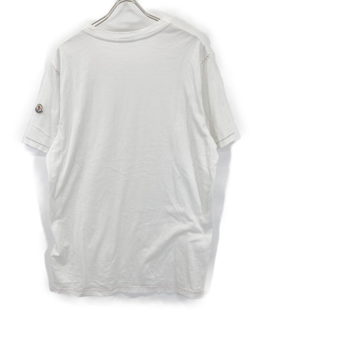 MONCLER 22SS White SS T-shirt Tricolor Stitch Design T-shirt Top