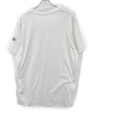 MONCLER 22SS White SS T-shirt Tricolor Stitch Design T-shirt Top