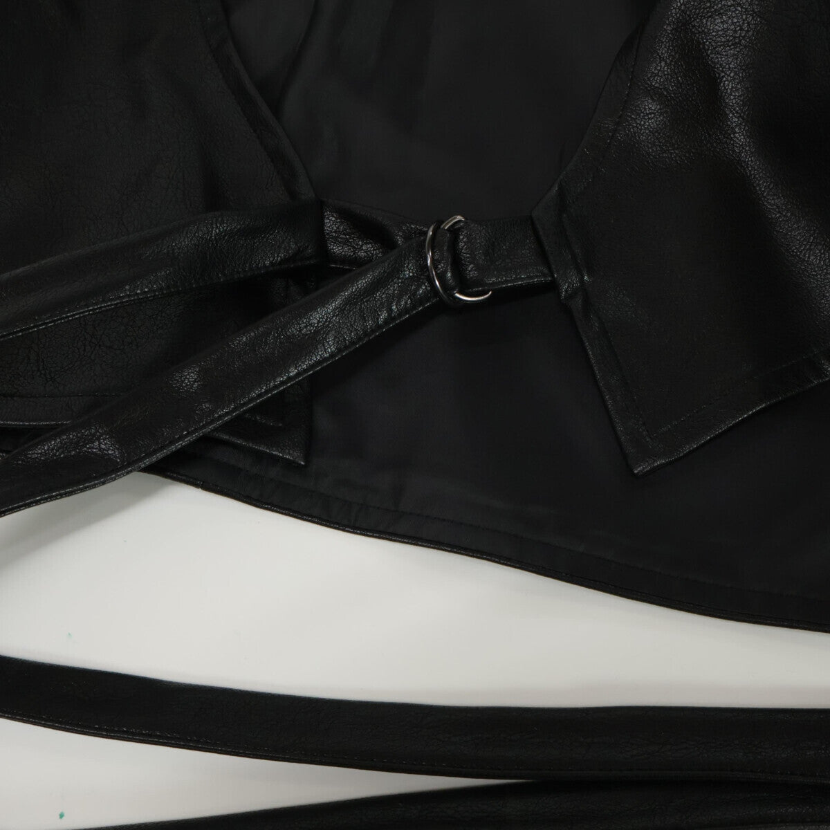 Ameri アメリ 24SS 01410740200 ブラック×グリーン TRENCH MULTI WAY LONG VEST コート
