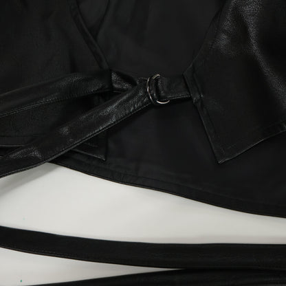 Ameri アメリ 24SS 01410740200 ブラック×グリーン TRENCH MULTI WAY LONG VEST コート