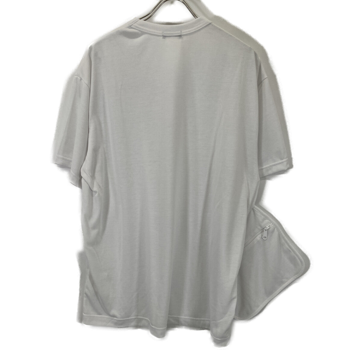 COMMEdesGARCONS HOMME PLUS 25SS PO-T018 White Short-Sleeve Zip T-Shirt Tops