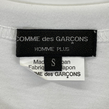 COMMEdesGARCONS HOMME PLUS 25SS PO-T018 White Short-Sleeve Zip T-Shirt Tops