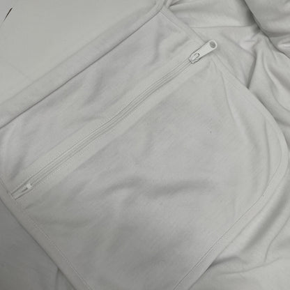 COMMEdesGARCONS HOMME PLUS 25SS PO-T018 White Short-Sleeve Zip T-Shirt Tops