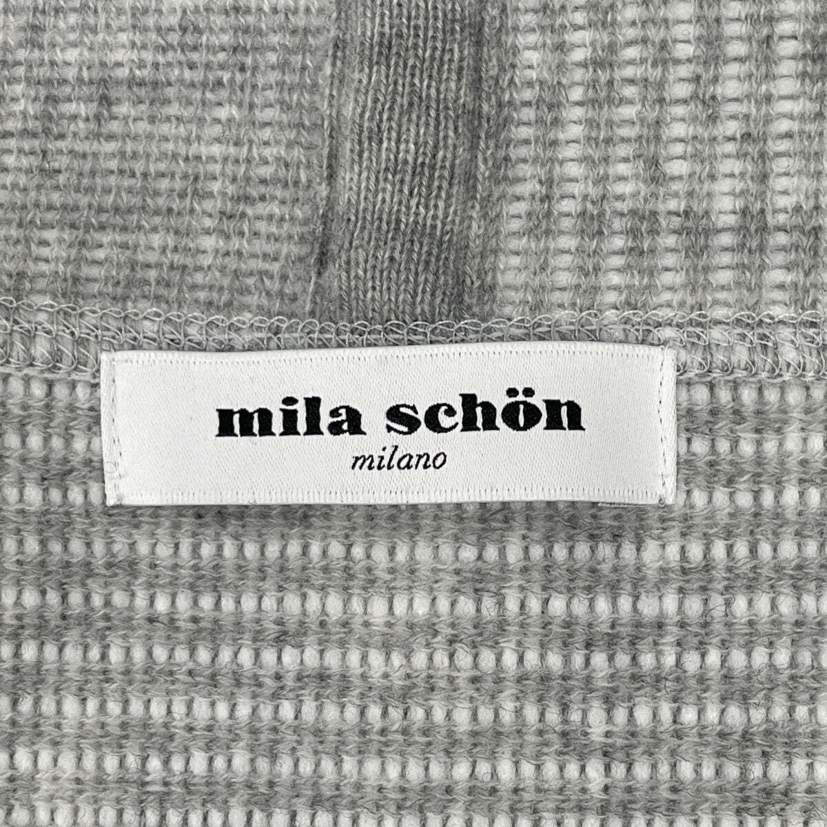 500-25101 Grey Wool Shawl Collar Buttonless Coat Coat 44 Women's