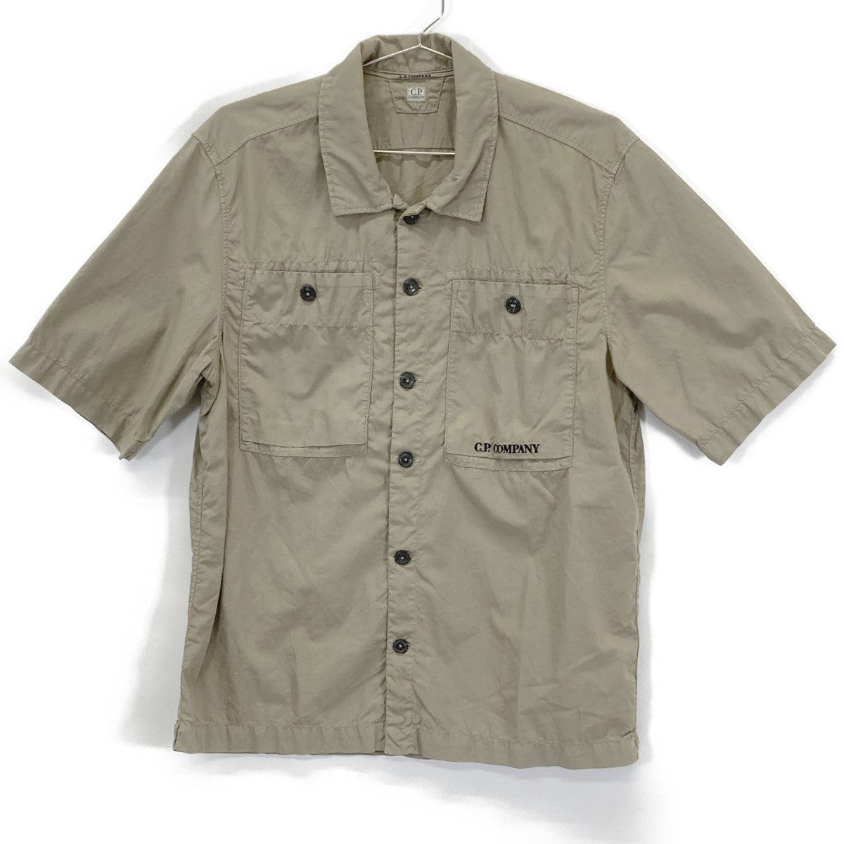 C.P.COMPANY シーピーカンパニー 12CMSH284A ベージュ リップストップ S/Sシャツ トップス