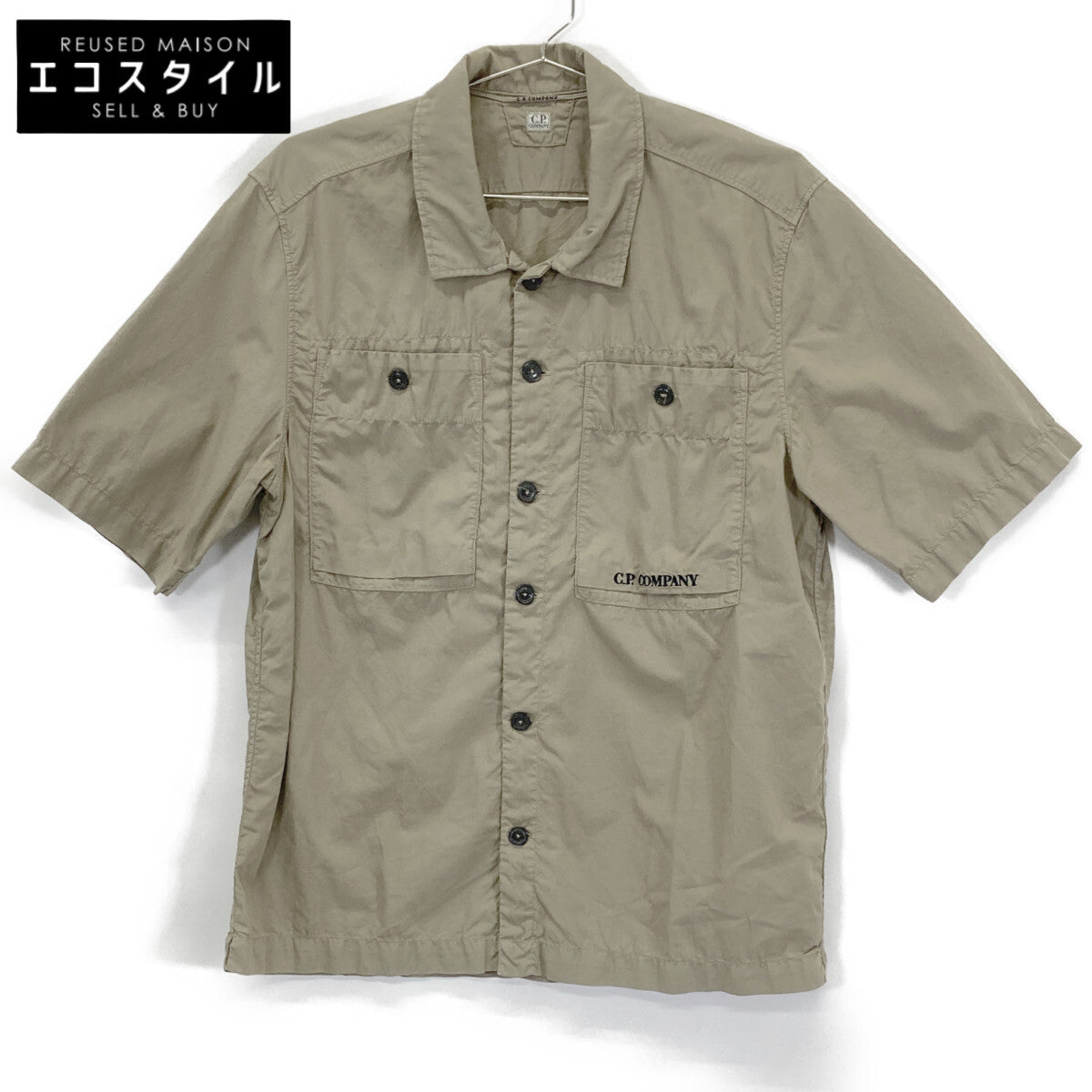 C.P.COMPANY シーピーカンパニー 12CMSH284A ベージュ リップストップ S/Sシャツ トップス